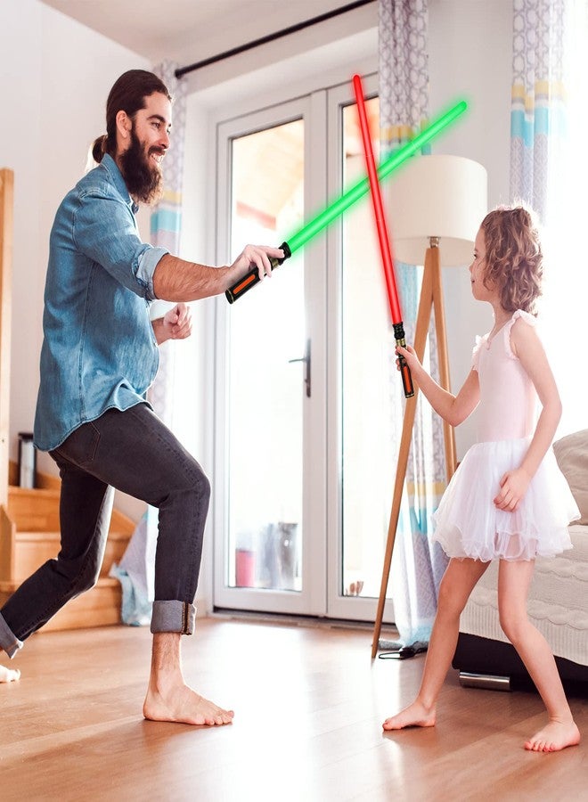 KEGOZ Light Saber for Kids, 3 Packs 3 Colors Light Sword with FX Sound (Motion Sensitive) and Glowing Handle, Expandable Light Sabers Set for Halloween Xmas Children's Day Gifts - Image 2
